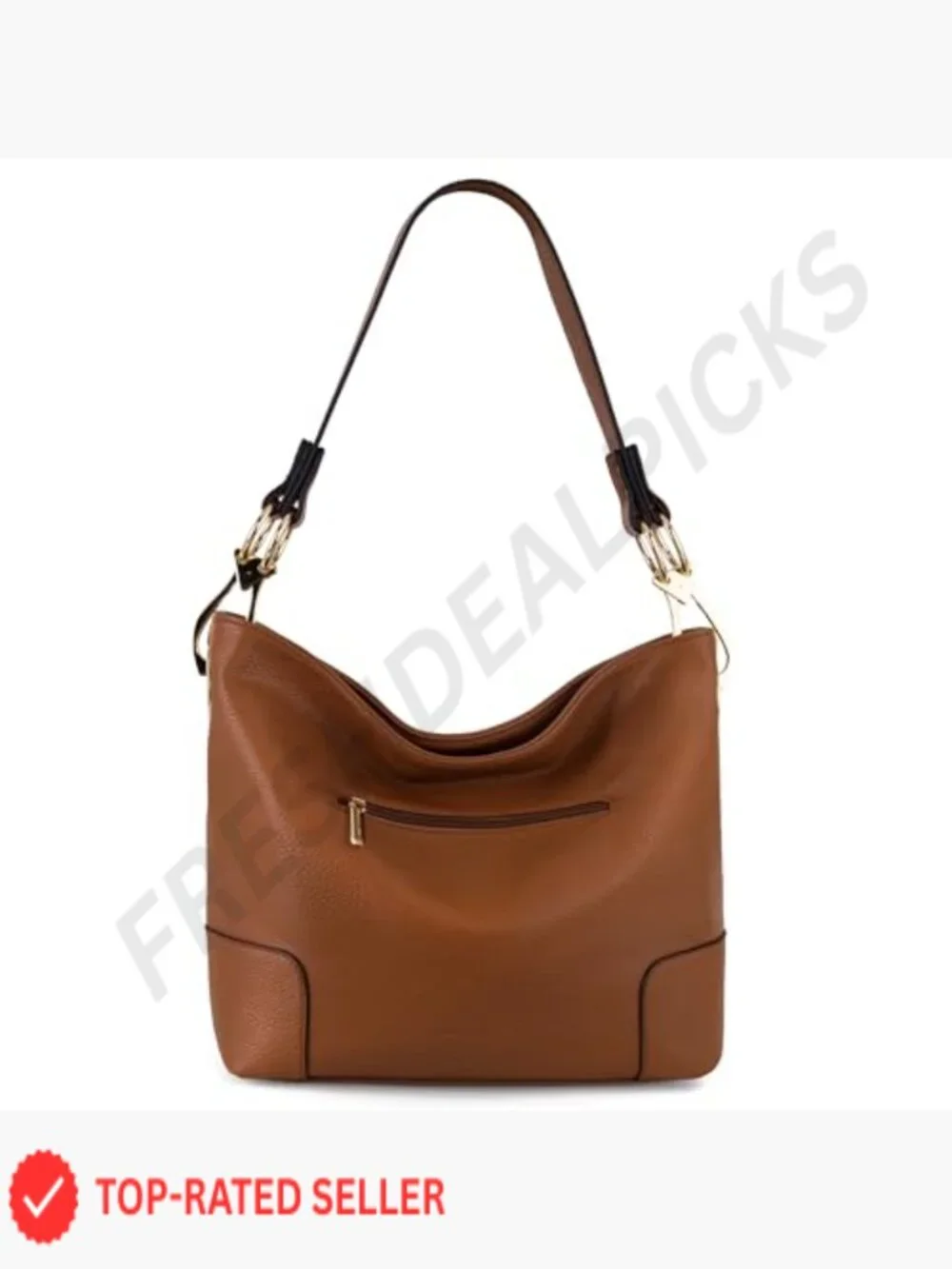 Top Handle Hobo Satchel Shoulder Bag Roomly Compartment Faux Leather